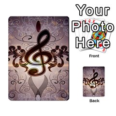 Music, Wonderful Clef With Floral Elements Multi-purpose Cards (rectangle)  by FantasyWorld7