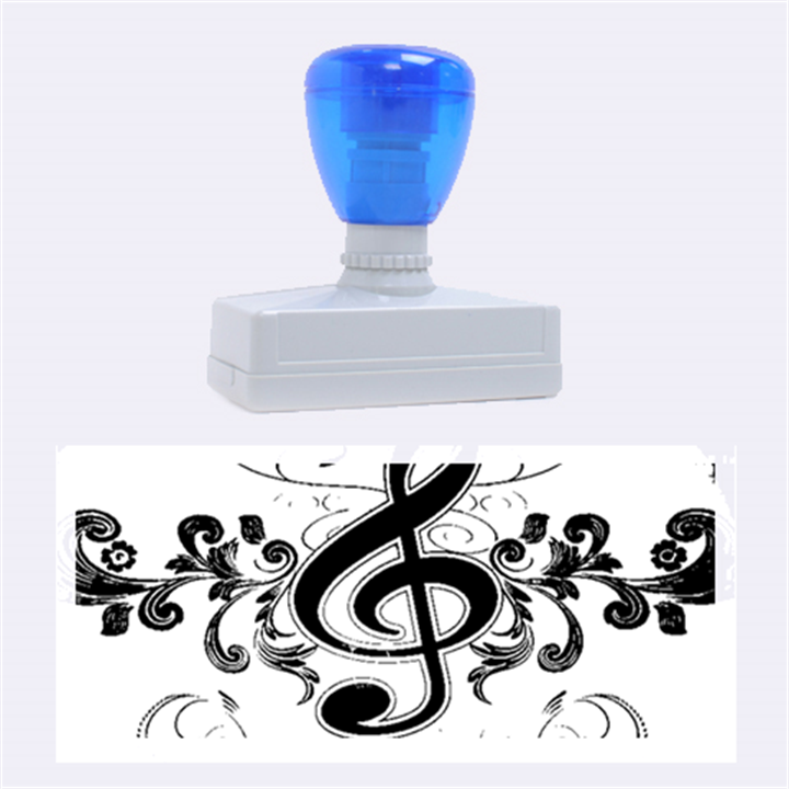 Music, Wonderful Clef With Floral Elements Rubber Stamps (Large)