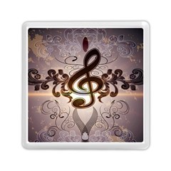 Music, Wonderful Clef With Floral Elements Memory Card Reader (square)  by FantasyWorld7