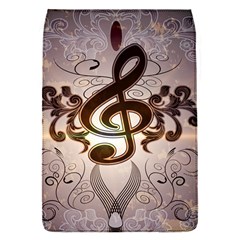 Music, Wonderful Clef With Floral Elements Flap Covers (s)  by FantasyWorld7