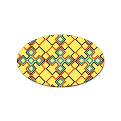 Shapes On A Yellow Background Sticker Oval (10 Pack) by LalyLauraFLM