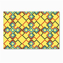 Shapes On A Yellow Background Postcards 5  X 7  (pkg Of 10)