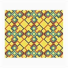 Shapes On A Yellow Background Small Glasses Cloth by LalyLauraFLM