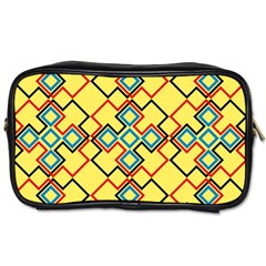 Shapes On A Yellow Background Toiletries Bag (two Sides) by LalyLauraFLM