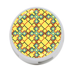 Shapes On A Yellow Background 4-port Usb Hub (two Sides) by LalyLauraFLM