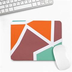 Misc Shapes In Retro Colors Small Mousepad by LalyLauraFLM