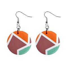 Misc Shapes In Retro Colors 1  Button Earrings by LalyLauraFLM