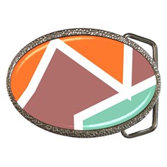 Misc Shapes In Retro Colors Belt Buckle by LalyLauraFLM