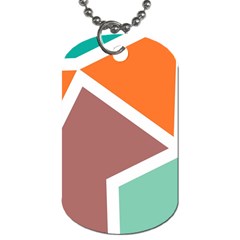 Misc Shapes In Retro Colors Dog Tag (one Side) by LalyLauraFLM