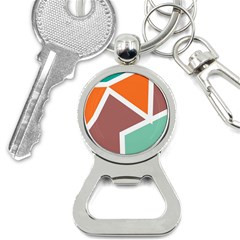 Misc Shapes In Retro Colors Bottle Opener Key Chain by LalyLauraFLM