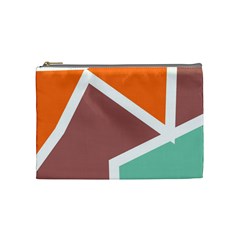 Misc Shapes In Retro Colors Cosmetic Bag (medium) by LalyLauraFLM