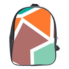 Misc Shapes In Retro Colors School Bag (large) by LalyLauraFLM