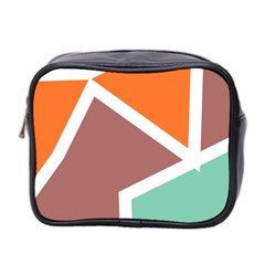 Misc Shapes In Retro Colors Mini Toiletries Bag (two Sides) by LalyLauraFLM