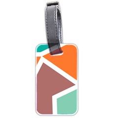 Misc Shapes In Retro Colors Luggage Tag (two Sides) by LalyLauraFLM