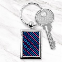 Rectangles And Other Shapes Pattern Key Chain (rectangle) by LalyLauraFLM