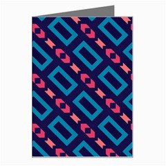 Rectangles And Other Shapes Pattern Greeting Card