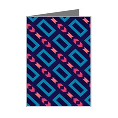 Rectangles And Other Shapes Pattern Mini Greeting Card