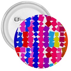 Colorful Squares 3  Button by LalyLauraFLM