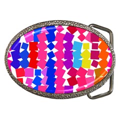 Colorful Squares Belt Buckle by LalyLauraFLM