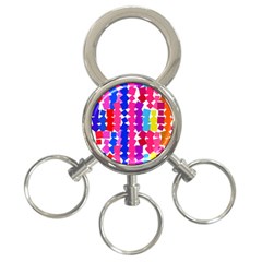 Colorful Squares 3-ring Key Chain by LalyLauraFLM