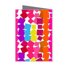 Colorful Squares Mini Greeting Cards (pkg Of 8) by LalyLauraFLM