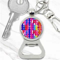 Colorful Squares Bottle Opener Key Chain by LalyLauraFLM