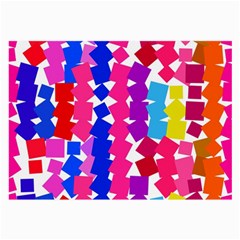 Colorful Squares Large Glasses Cloth (2 Sides) by LalyLauraFLM