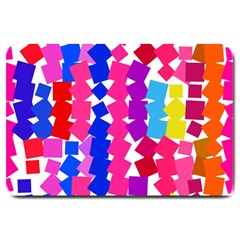 Colorful Squares Large Doormat by LalyLauraFLM