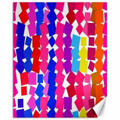 Colorful Squares Canvas 11  X 14  by LalyLauraFLM