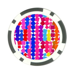 Colorful Squares Poker Chip Card Guard (10 Pack) by LalyLauraFLM