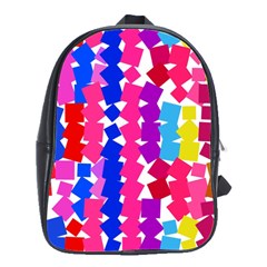 Colorful Squares School Bag (large) by LalyLauraFLM