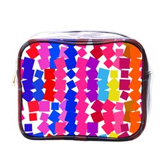 Colorful Squares Mini Toiletries Bag (one Side) by LalyLauraFLM