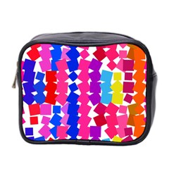 Colorful Squares Mini Toiletries Bag (two Sides) by LalyLauraFLM