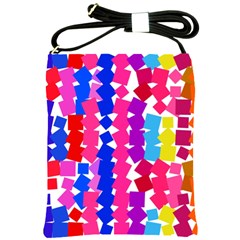 Colorful Squares Shoulder Sling Bag by LalyLauraFLM