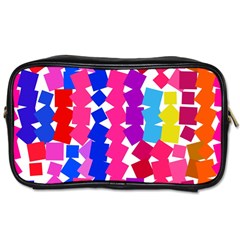 Colorful Squares Toiletries Bag (two Sides) by LalyLauraFLM