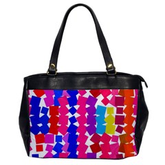 Colorful Squares Oversize Office Handbag by LalyLauraFLM