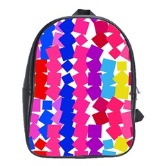 Colorful Squares School Bag (xl) by LalyLauraFLM