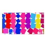 Colorful squares Satin Shawl Front