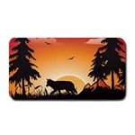 The Lonely Wolf In The Sunset Medium Bar Mats 16 x8.5  Bar Mat