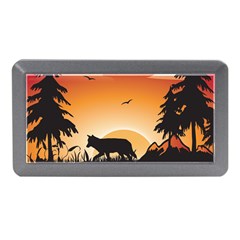 The Lonely Wolf In The Sunset Memory Card Reader (mini)