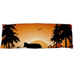 The Lonely Wolf In The Sunset Body Pillow Cases Dakimakura (two Sides) 