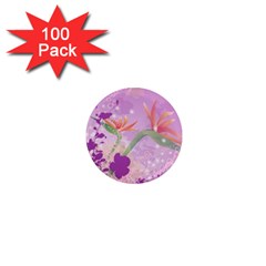 Wonderful Flowers On Soft Purple Background 1  Mini Magnets (100 Pack)  by FantasyWorld7