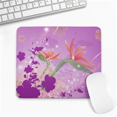 Wonderful Flowers On Soft Purple Background Large Mousepads