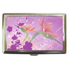 Wonderful Flowers On Soft Purple Background Cigarette Money Cases