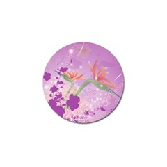 Wonderful Flowers On Soft Purple Background Golf Ball Marker