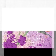 Wonderful Flowers On Soft Purple Background Rectangular Jigsaw Puzzl