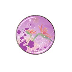 Wonderful Flowers On Soft Purple Background Hat Clip Ball Marker (4 Pack) by FantasyWorld7