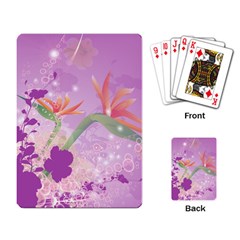 Wonderful Flowers On Soft Purple Background Playing Card