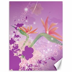 Wonderful Flowers On Soft Purple Background Canvas 12  x 16  