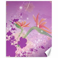 Wonderful Flowers On Soft Purple Background Canvas 16  x 20  